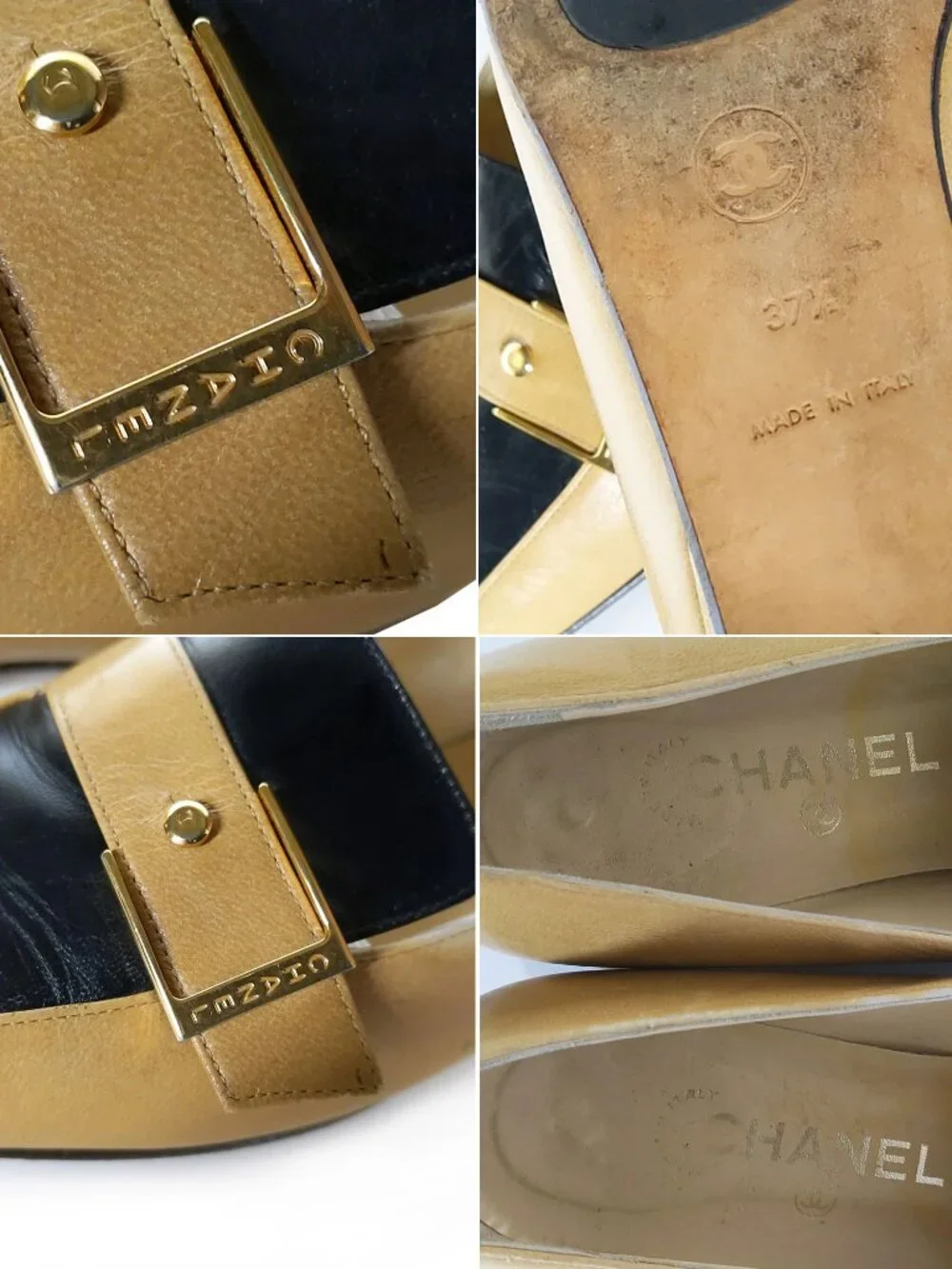 100% Authentic Vintage CHANEL loafers Womens Size 7 - Picture 5 of 10